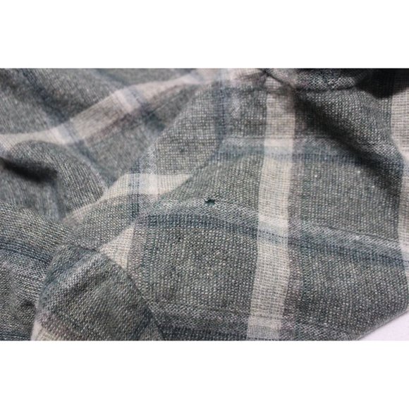 West Wool men's vintage plaid wool short sleeve button front shirt XL - Picture 11 of 13